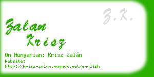 zalan krisz business card